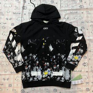 Off-White Black Graffiti Hooded Sweatshirt